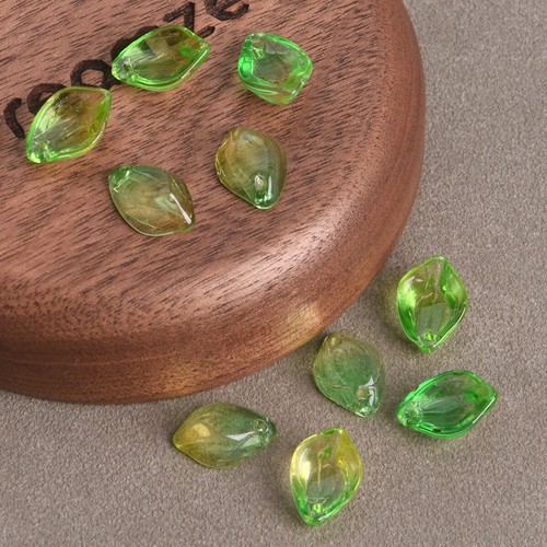 10 Stck. Flora Blütenblatt Form 13x9 mm Lampenarbeit Kristall Glas Lose Anhänger Perlen Menge - Bild 11 von 17