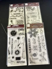 Heidi Grace Clear Stamp Sets  For You Winnefred Wild Daisy Marina Lot Of 4 New
