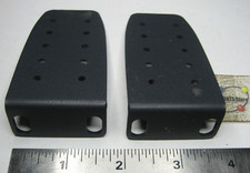 Set of 2 Rack Mounting Ears 1RU 1-5/8" Tall 3" Steel Dark Gray Finish Used