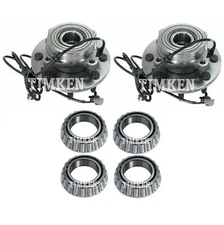 Front & Rear Wheel Bearings & Hubs Kit Timken For Dodge Ram 2500 4WD 4-Wheel ABS