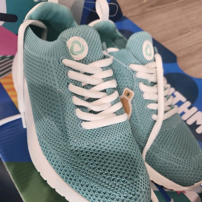 #ad Mobi tennis shoes Women’s Sz 6 teal casual exercise NIB $10.20
