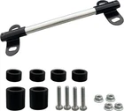 Wheelbarrow Axle Bracket Set, With POM gasket, Black bracket+silver shaft