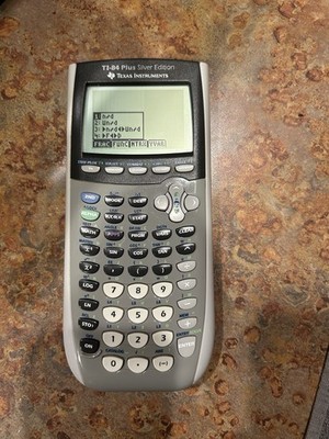 Texas Instruments TI-84 Plus Silver Edition Graphing Calculator w/ Cover TESTED