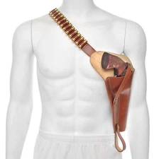 Brown Leather Shoulder Holster With Shell Loops Fits Smith & Wesson 629 N Frame
