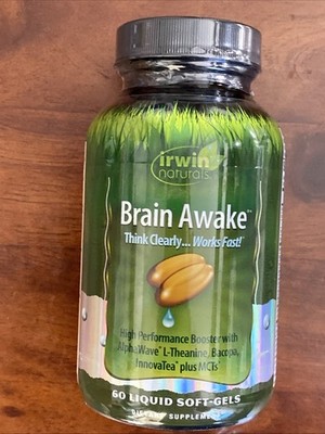 Irwin Naturals Brain Awake Enhanced Mental Performance 60 Soft Gels