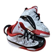 Jordan Dub Zero TD Toddler Boy's White Black Red Sneaker size 6c NIB