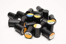 20X Plastic Black/Black lid Kodak 35mm plastic film canisters, Clean
