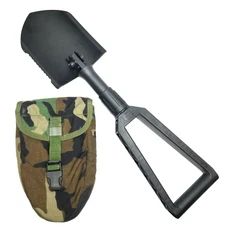 Gerber 2000 NEW Entrenching E Tool Trifold Shovel & USED Pouch Case Woodland