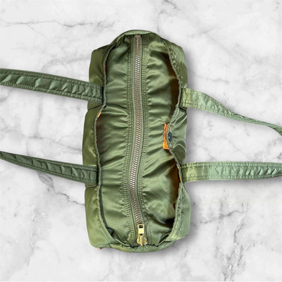 PORTER Tanker Mini Boston Duffle Bag Sage Green Nylon Small