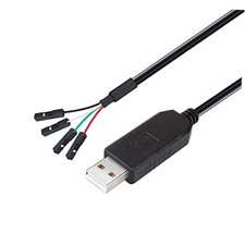 DTech USB to TTL Serial 3.3V Adapter Cable TX RX Signal 4 Pin 0.1 inch 6ft/1.8m