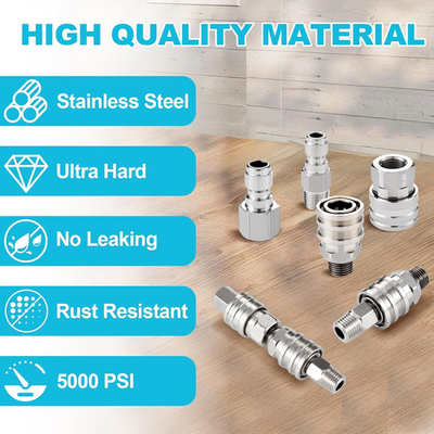 #ad 4 PCS Pressure Washer Coupler Quick Connect Fittings，1 4 in NPT Female and Ma... $25.16