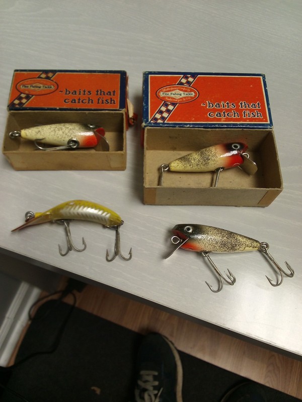 Lot Of 4 Vintage Unused Fishing Lures 2 In Original Box