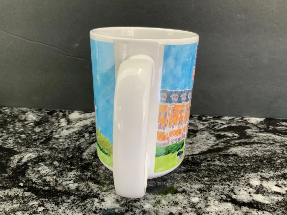 CONGRESS HALL watercolor Coffee Mug Cape May NJ Charming! EUC with tag - Image 3 of 4