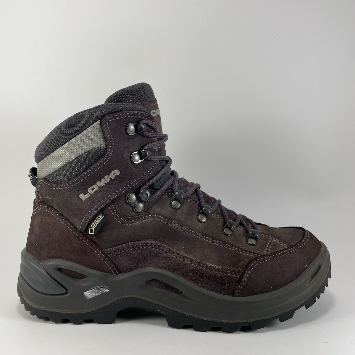 Lowa Renegade GTX Mid Hiking Boots Mid Goretex Womens Size Purple Vibram