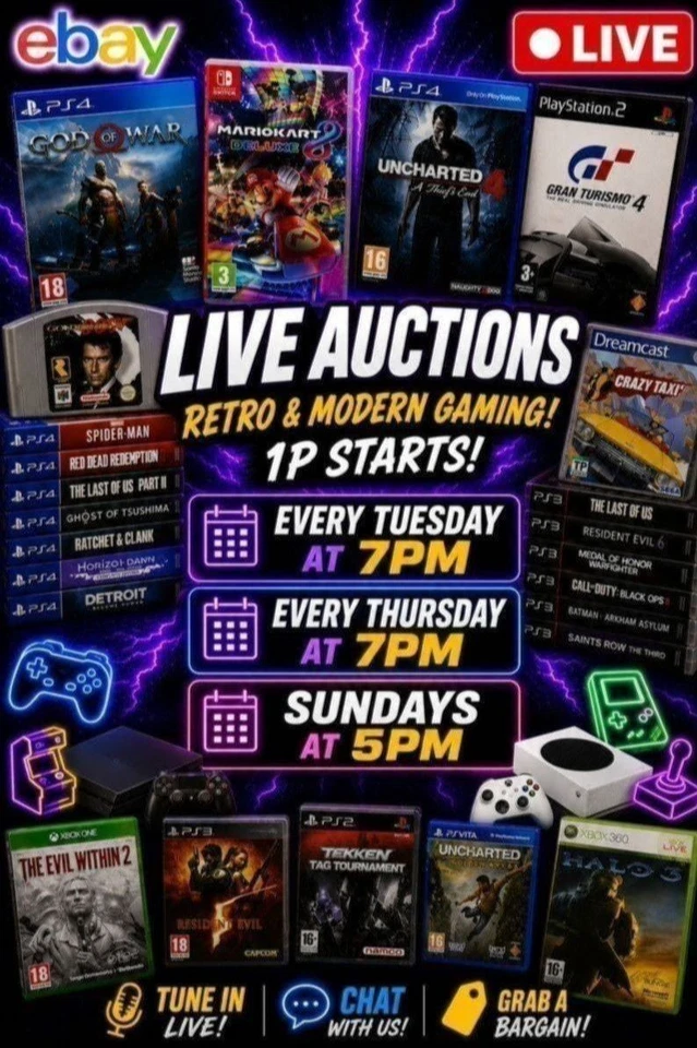 Modern & Retro Video Game Auction - 1p Starts on Everything!