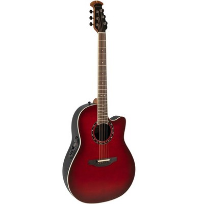 Ovation Timeless Balladeer Acoustic Electric Guitar, Cherry Cherry