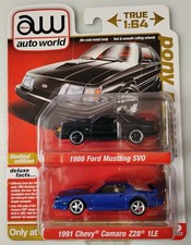 2022 Auto World 1986 Ford Mustang SVO 1991 Chevy Camaro Z28 1LE Pony Power