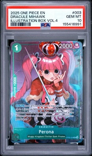 Perona (Illustration Box Vol.4) OP09-034 One Piece Promotion Cards PSA 10