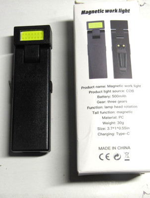 MINI Magnetic Rechargeable COB Flashlight High Power-multi angle tilt head