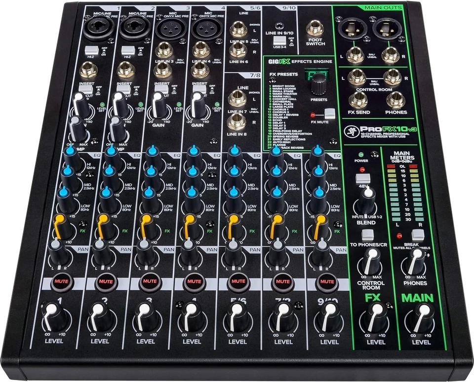 Mackie ProFX10v3 10-Channel Professional Effects Mixer with USB & Onyx Mic Pream - Image 2 of 4