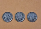 3 Coins 1937-P 1937-D 1937-S Buffalo Nickel Set