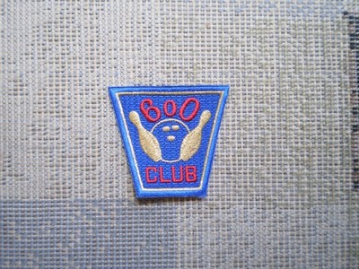 New 600 Bowling Club PATCH Sew On Blue Red Gold