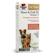 DOPPELHERZ für Tiere Haut&Fell Öl f.Hunde/Katzen, 250 ml PZN 17305548