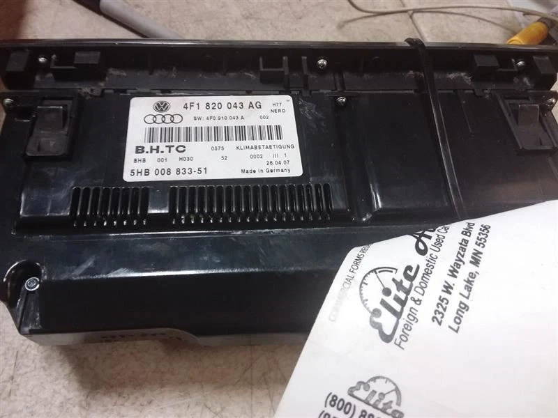 Placa frontal de doble zona de control de temperatura negra para 06-11 AUDI A6 348114 Foto 4 de 4