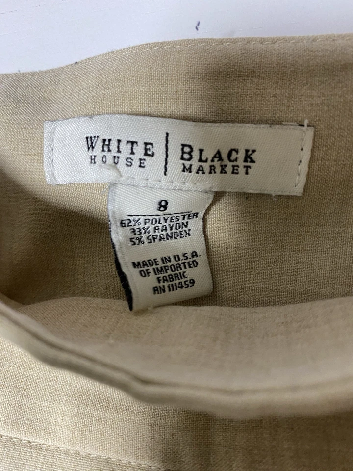 WHBM ЖЕНЩИН SZ 8 РАБОТЫ БРЮКИ С МАНЖЕТЫ - СТОРОНЫ МОЛНИИ - EUC - Изображение 4 из 4