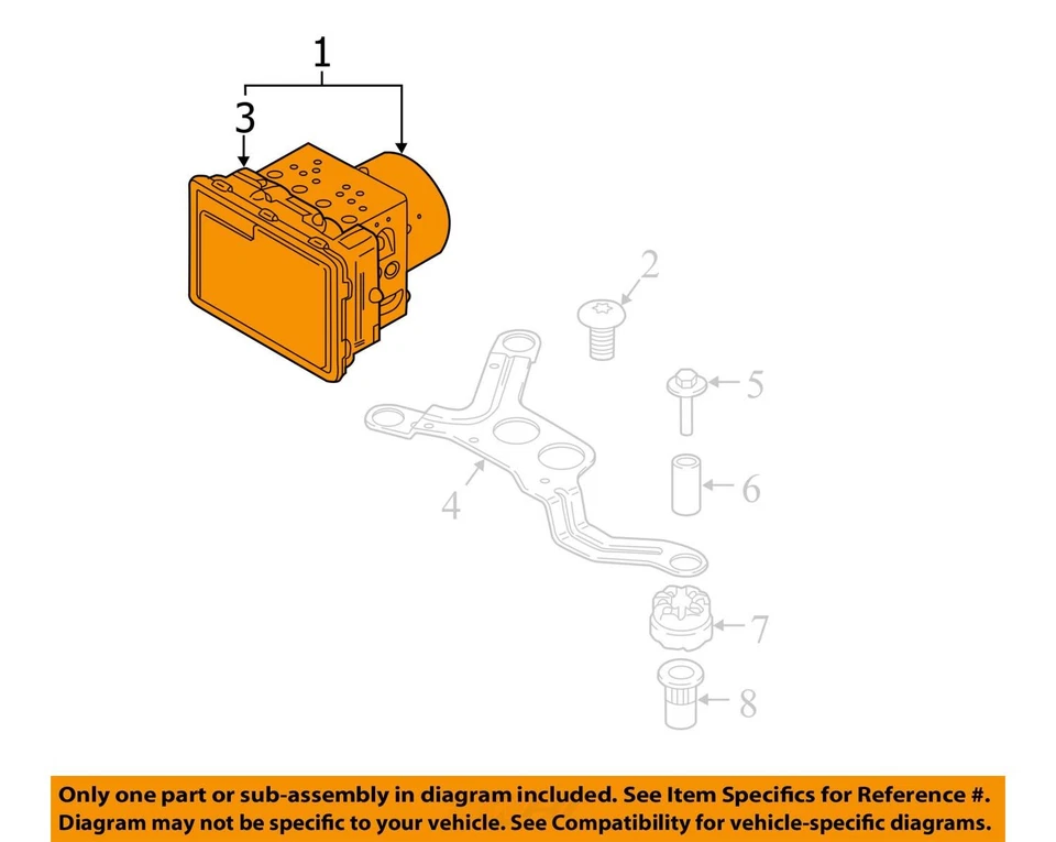 2014-2019 宝马 I8 AWD 1.5L 防制动锁 ABS PUMP 模块 6877577 6877576 原始设备制造商 — 第 3/4 张图片