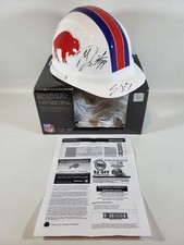 AUTOGRAPHED Buffalo Bills NFL Hard Hat MARCELL DAREUS #99 / STEVIE JOHNSON #13