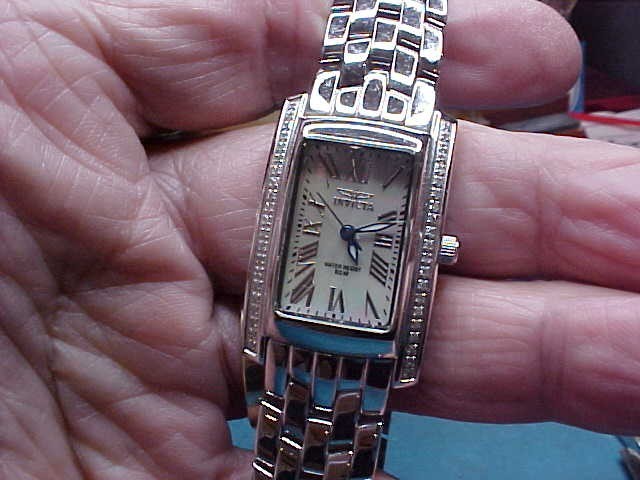 NICE LADIES INVICTA WATCH RECTANGULAR CASE STAINL… - image 1