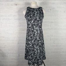 prAna Skypath Dress Women's XL Black Springtime Floral Open Back Bra Athletic