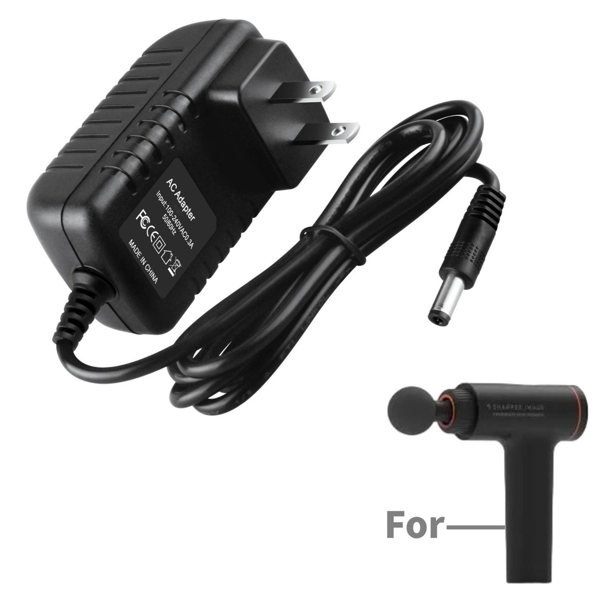 パワー・チャージャー 18V AC Adapter for Sharper Image Powerboost Deep Tissue Massage