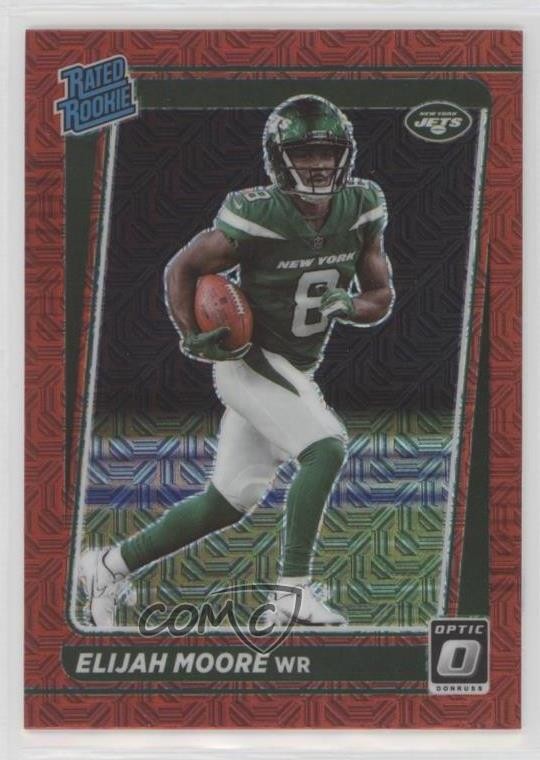 2021 Panini Donruss Optic Rated Rookie Red Mojo Prizm Elijah Moore #216 07lt