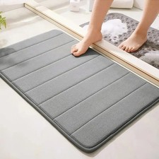 3D Cobblestone Bathroom Mat Anti-Slip Absorbent Quick Dry Washable Rug