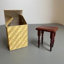 New Old Stock Vintage Concord Wooden End Table Doll House Miniature 1:12