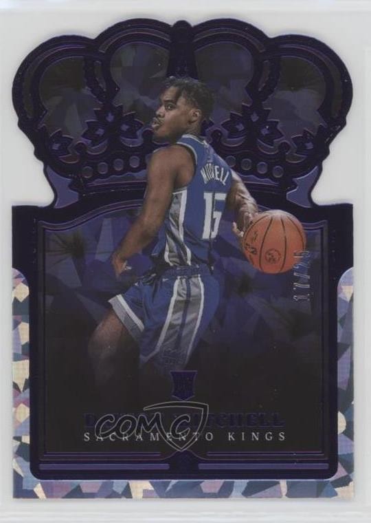 2021-22 Panini Crown Royale Purple Crystal 17/25 Davion Mitchell #41 Rookie RC