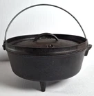 Vintage Lodge 4 Qt Camping Dutch Oven Cast Iron 3 Footed 10" With Lid USA L10CO3