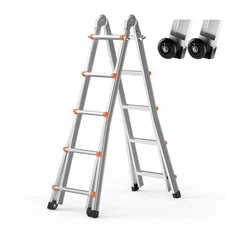 VEVOR Telescoping Ladder A Frame 17 FT Extension Multi-Function for Homework