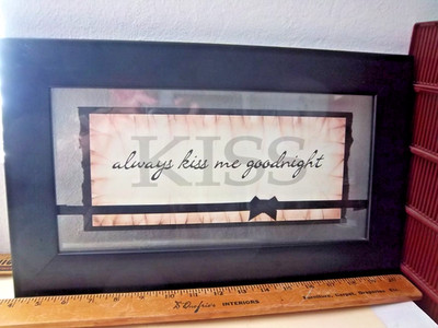 Above Bed Wall Decor Solid Wood Sign Always Kiss Me Goodnight Love Theme Bedroom