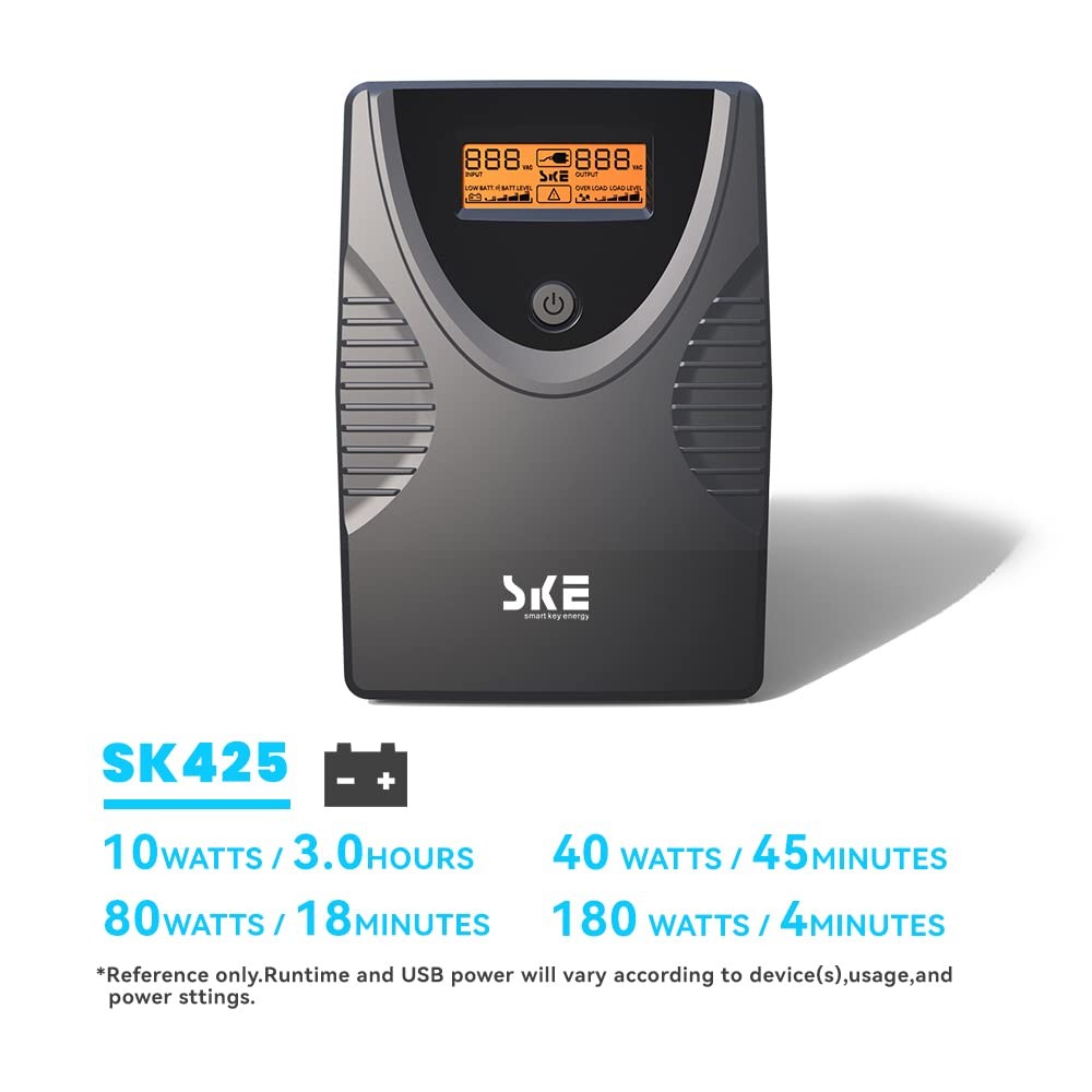 Ups Battery Backup and Surge Protector 425VA/240W,Computer Uninterruptible Po...