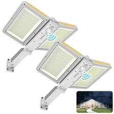 Solar Outdoor Lights, 6000LM Motion Sensor Outdoor Lights Double Big Solar Pa...