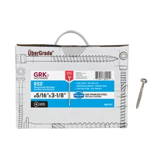 GRK Fasteners RSS™ 305 Stainless Steel 5/16 x 3-1/8 Inch, Structural Outdoor