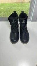 Magellan Outdoors Quilted Lace Up Duck Boots Women Size 8 Waterproof Black