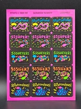 Vintage 3M Snakes Scratch ‘N Sniff Licorice Reward Stickers