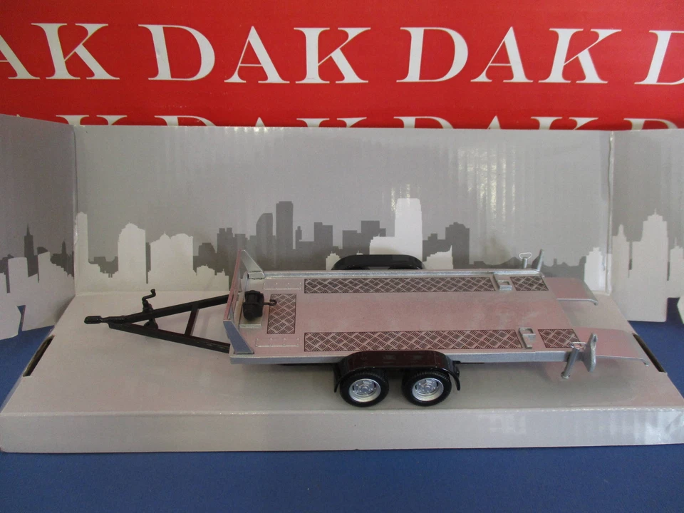 Die cast 1/43 Modellino Carrello Assistenza Trasporto Auto Trailer 2 Wheels - Immagine 2 di 4