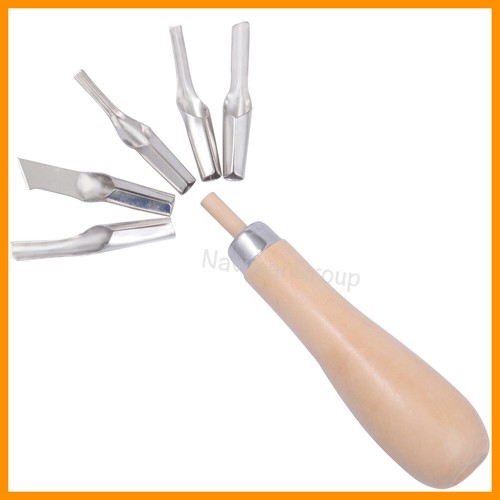 Linoleum,Vinyl, Rubber and Wood Carving Cutting Tool Set with 5