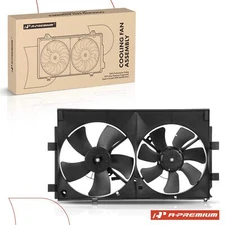 A-Premium Dual Radiator Cooling Fan w/ Shroud Assy for Mitsubishi Outl&er 08-13