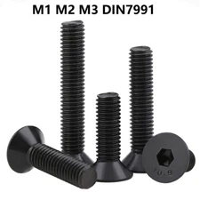 M1-M3 Black 10.9 Class Alloy Steel Allen Hex Socket Countersunk Flat Head Screws
